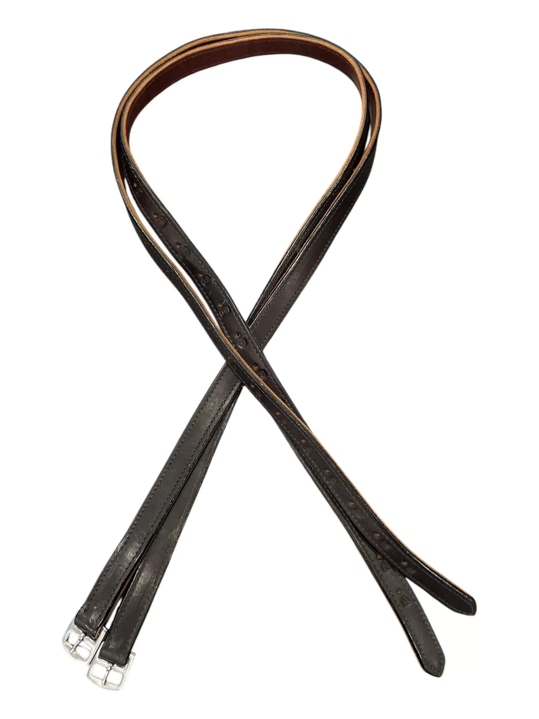 Unbranded Stirrup Leathers - Dark Brown - Approx 54" - USED