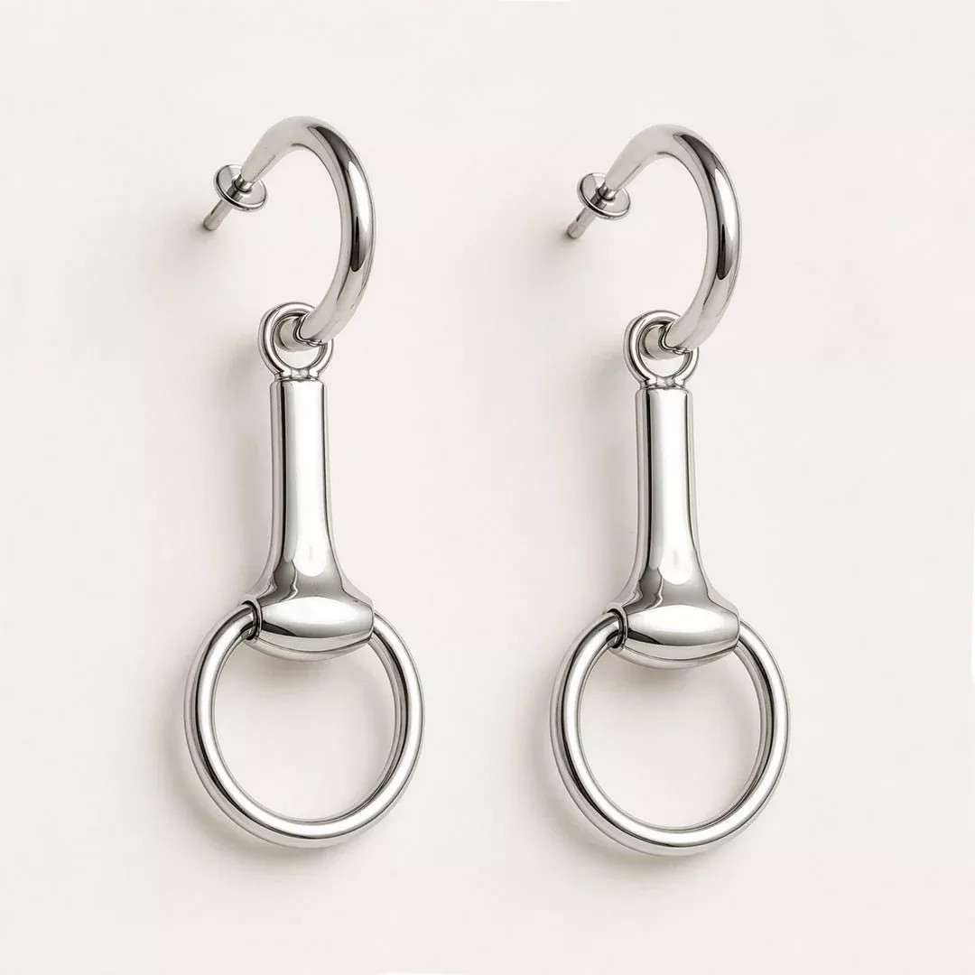 Urban Equestrian - Odeza - Equestrian Horse Bit Earring in Sterling Silver