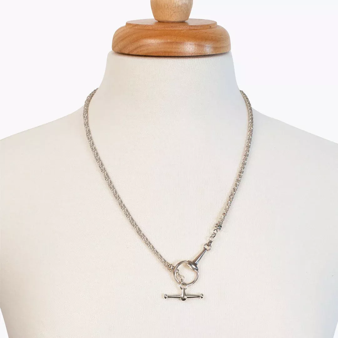 Urban Equestrian - Odeza - Horse Bit Toggle Equestrian Necklace in Silver