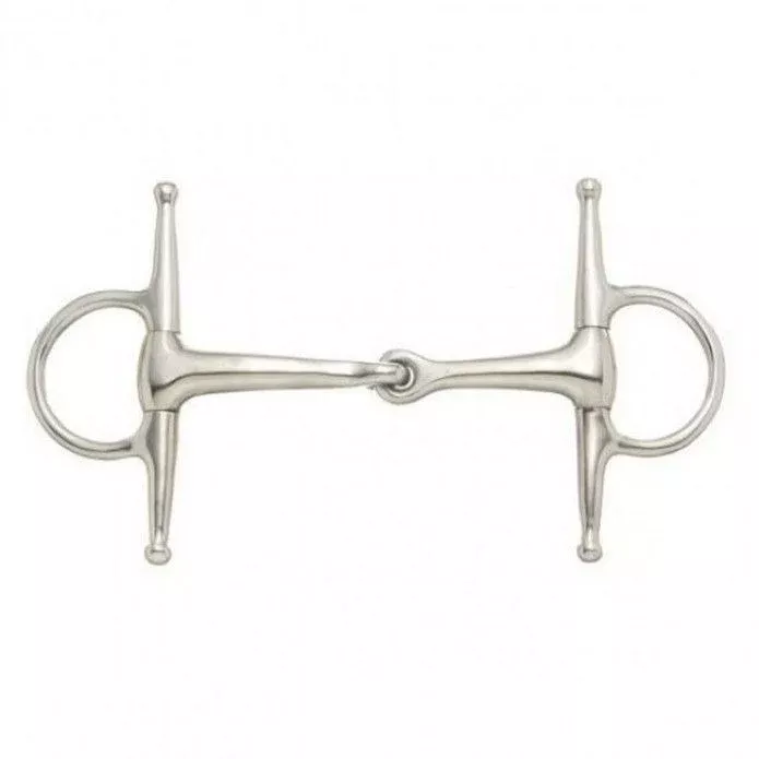 USED Tough1 Kelly Silver Star Miniature Full Cheek Snaffle Bit 3.5" Silver