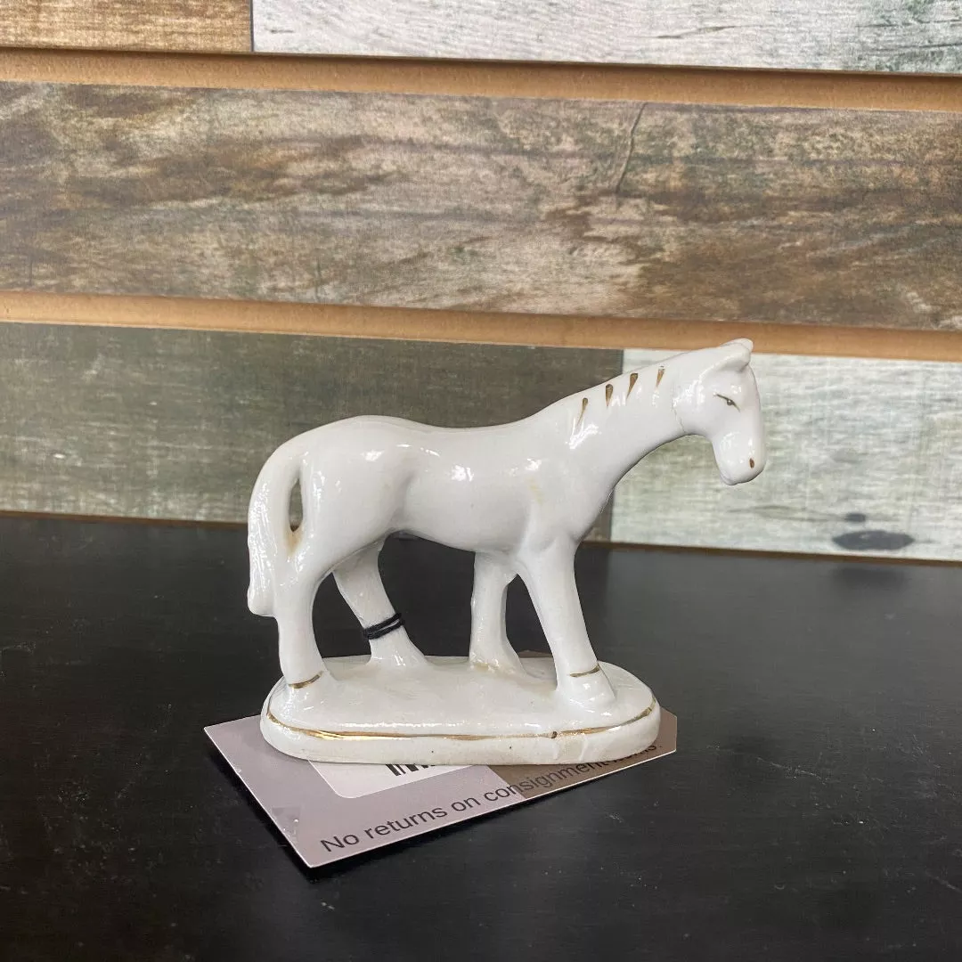 USED Vintage Porcelain Horse Statue