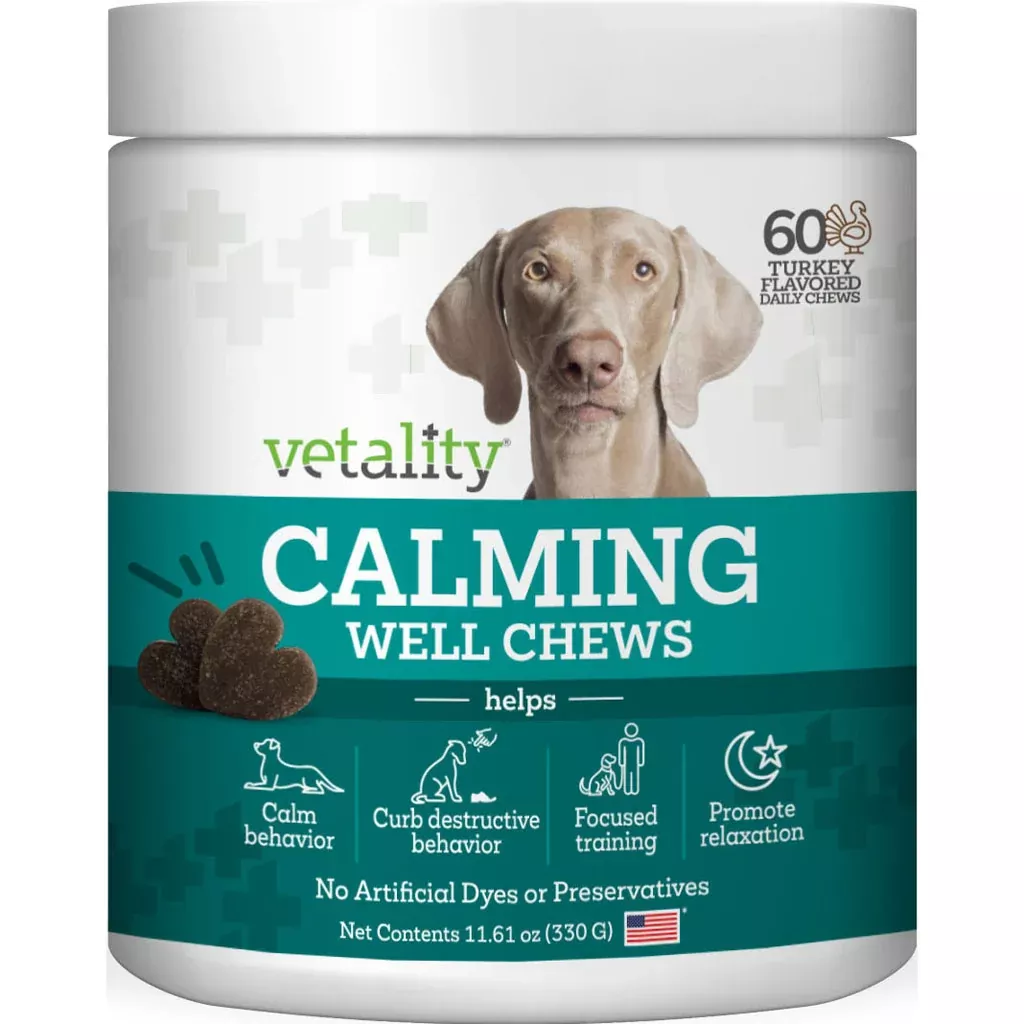 Vetality Calming Well Chews for Dogs Chicken 60 Count
