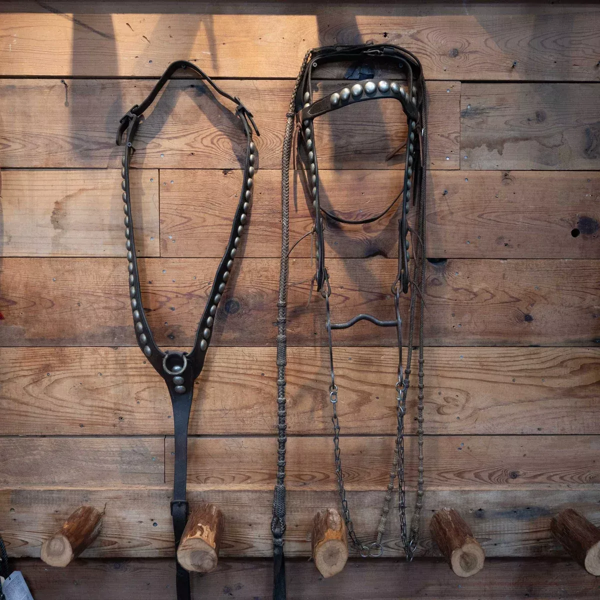 Vintage Studded Bridle Rig and Breast Collar Set