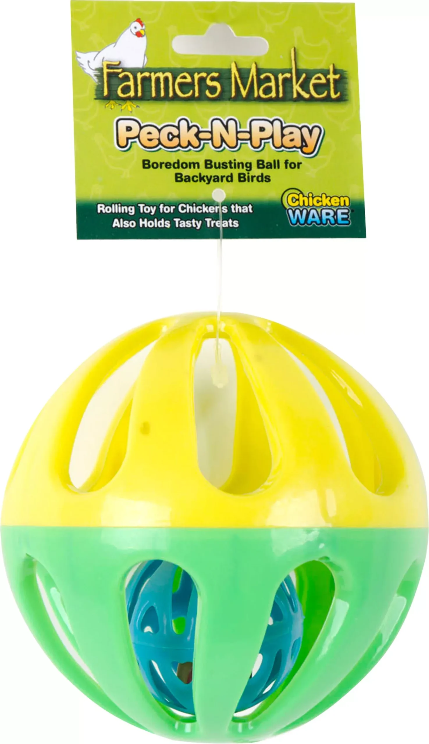 Ware Chicken Peck-N-Play Ball 4.5 in Green