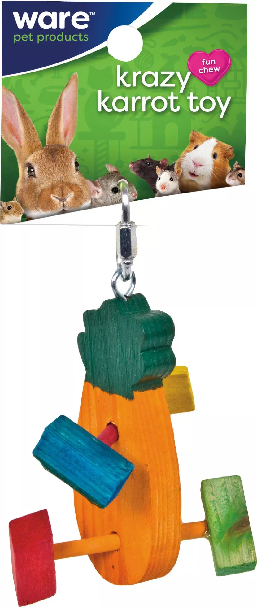 Ware Krazy Karrot Wood Small Animal Toy