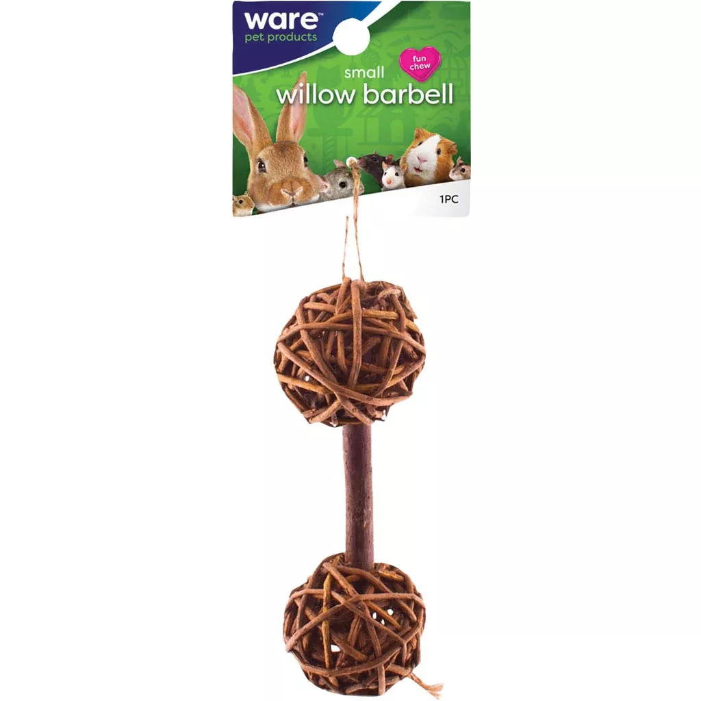 Ware Willow Garden Barbell with Bell Small Animal Chew, Small