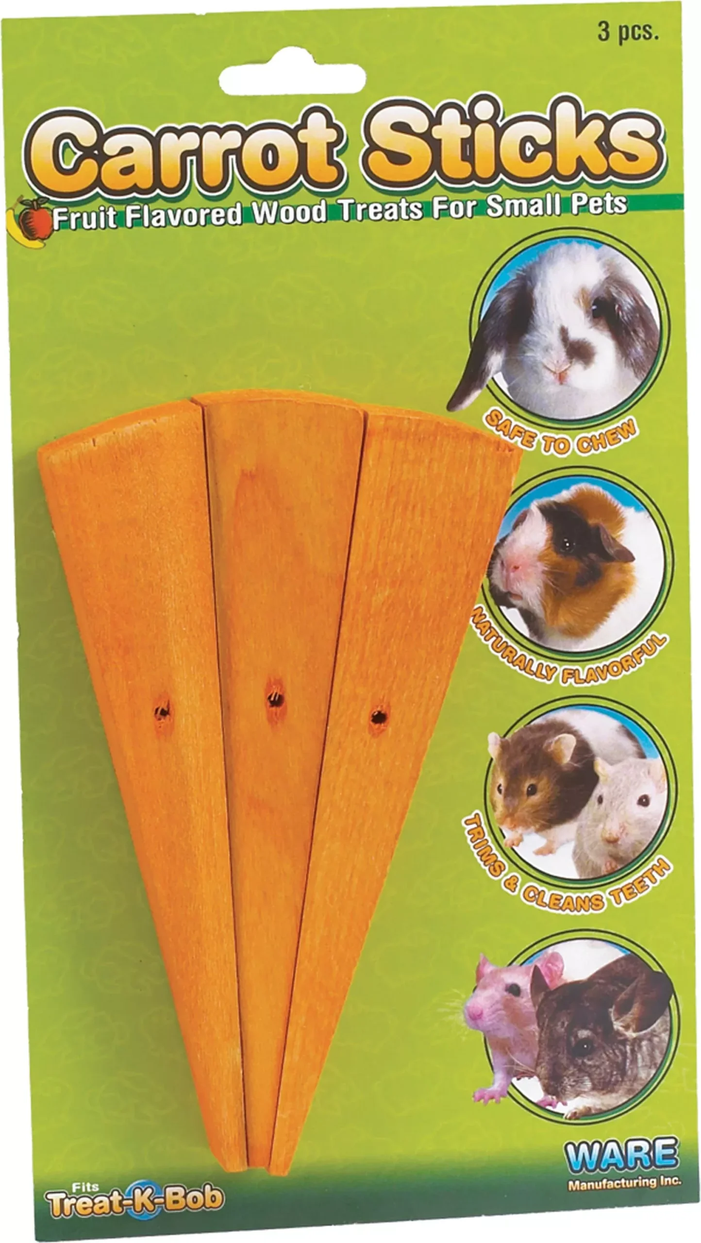 Ware Wood Carrot Stick Chews 3-Pack