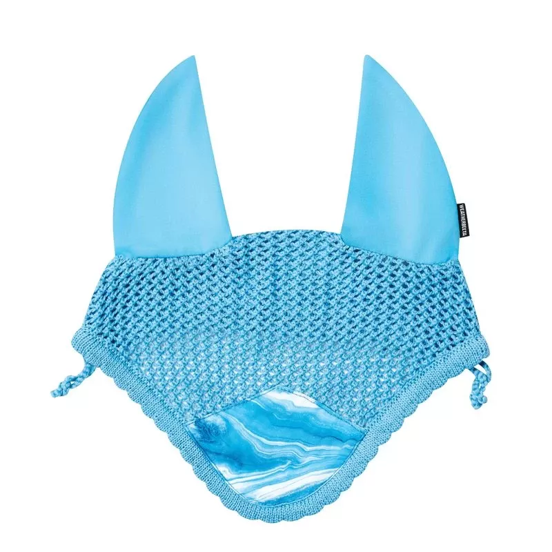 Weatherbeeta Prime Marble Ear Bonnet – Blue Swirl