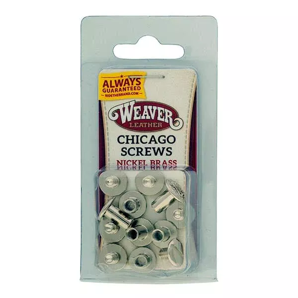 Weaver Chicago Screw Handy Pack Nickel Over Brass, Floral