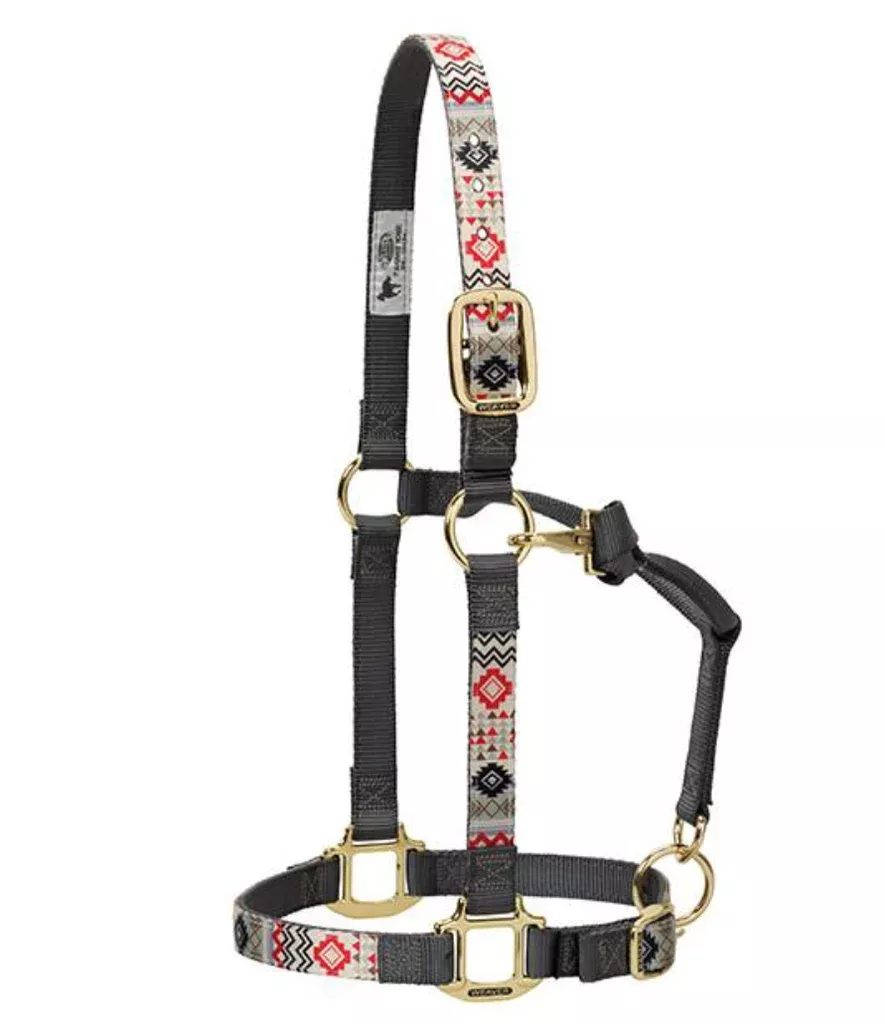 Weaver Leather Nylon Pattern Adjustable Horse Halter