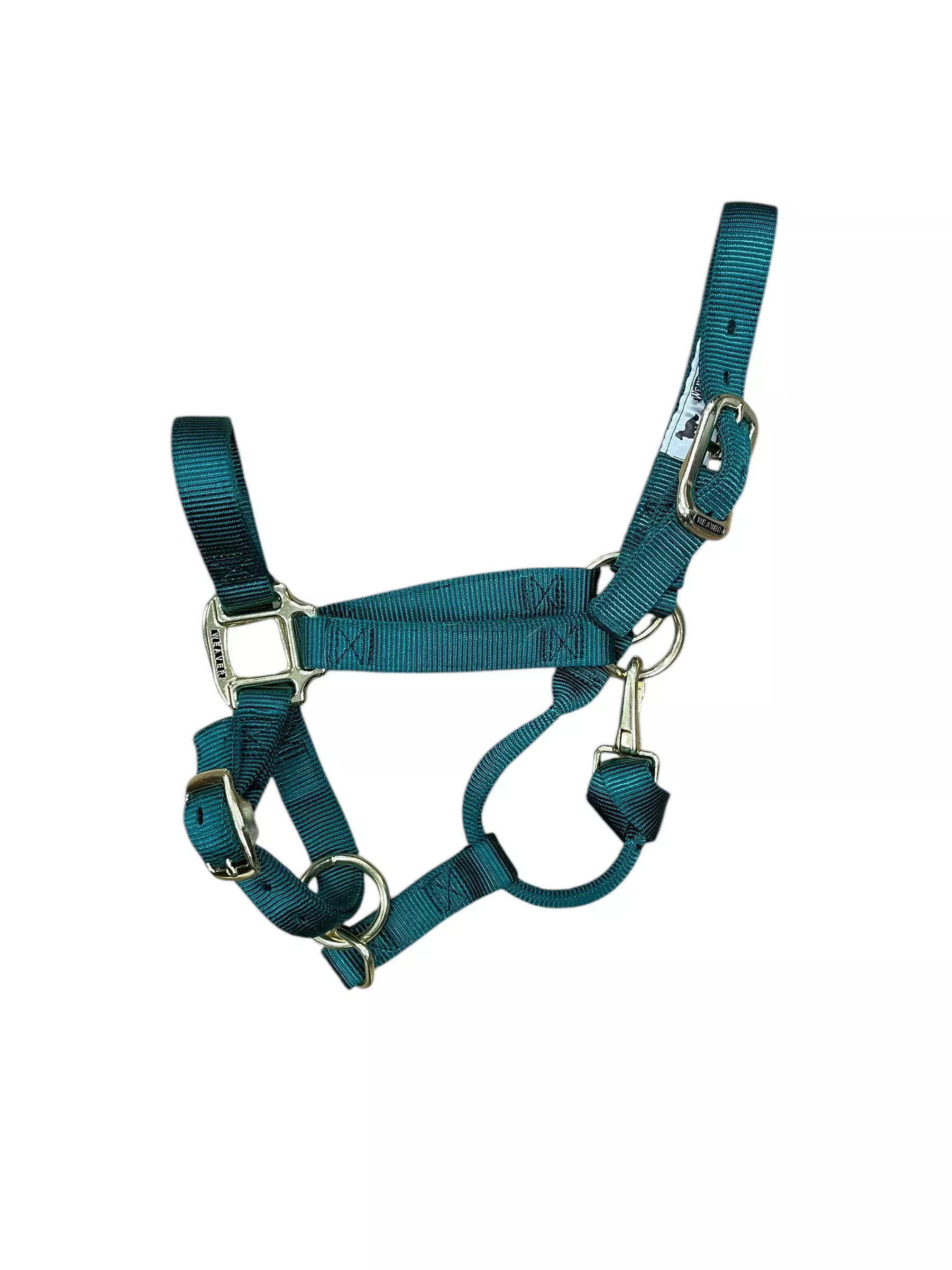 Weaver Nylon Halter - Green - Yearling / 300-500 lbs. - USED
