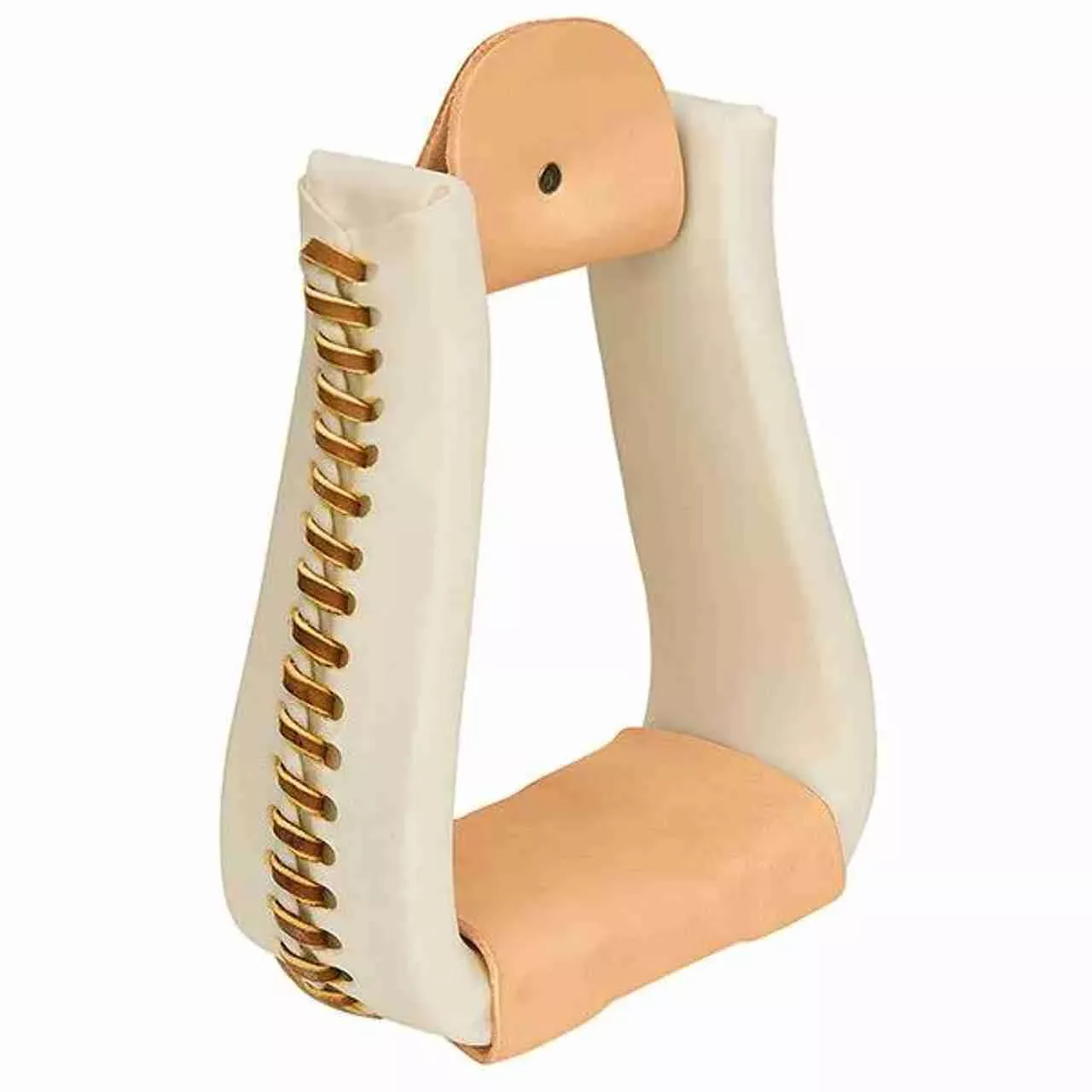 Weaver Rawhide Leather Covered Stirrups, Roper