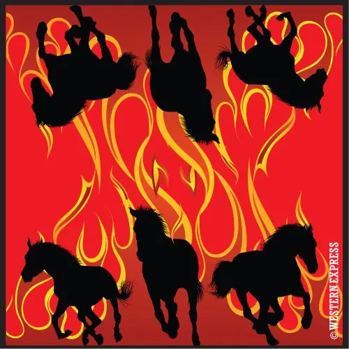 Western Express Horses Flames Bandana BA-4006