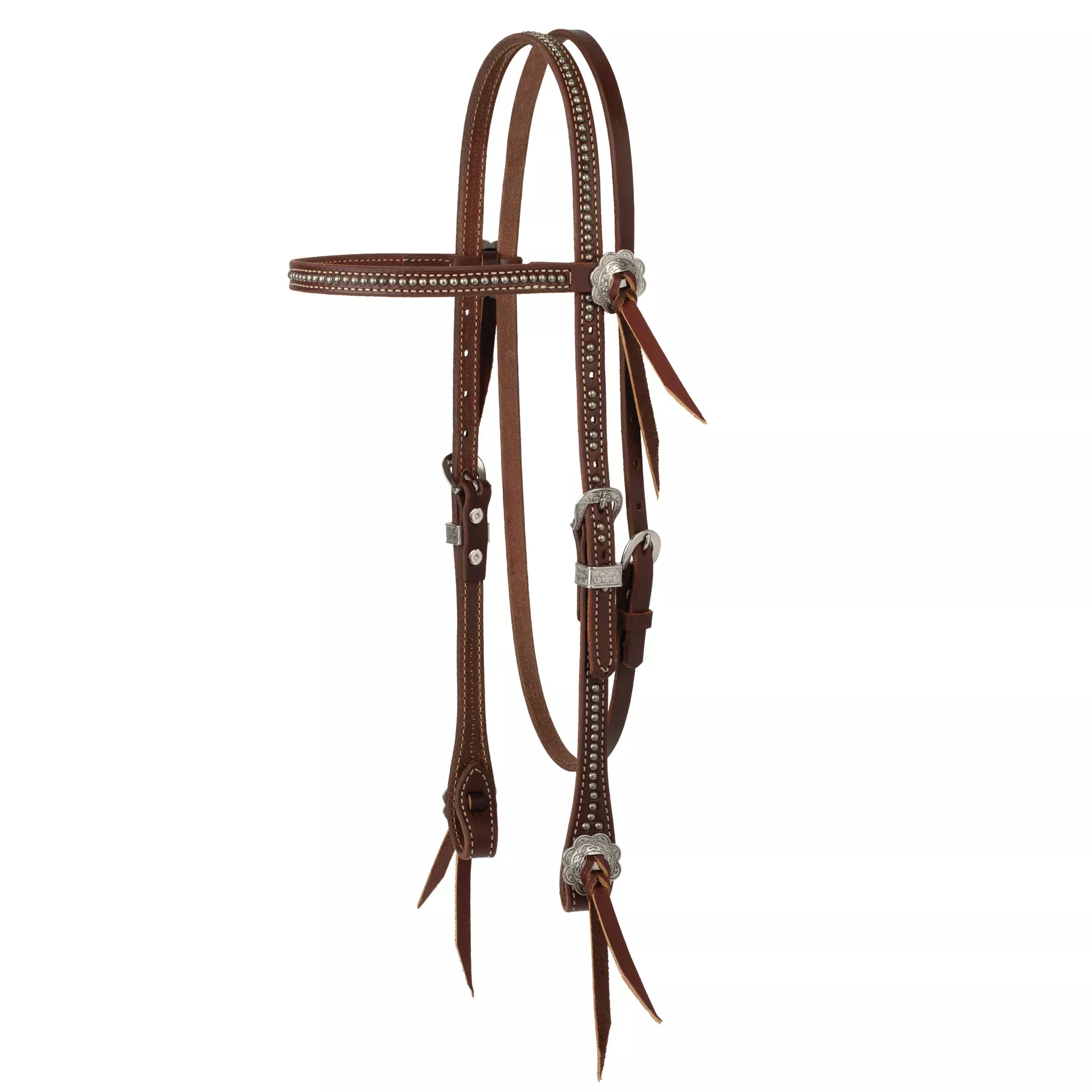 Western Leather Headstall, Stockman