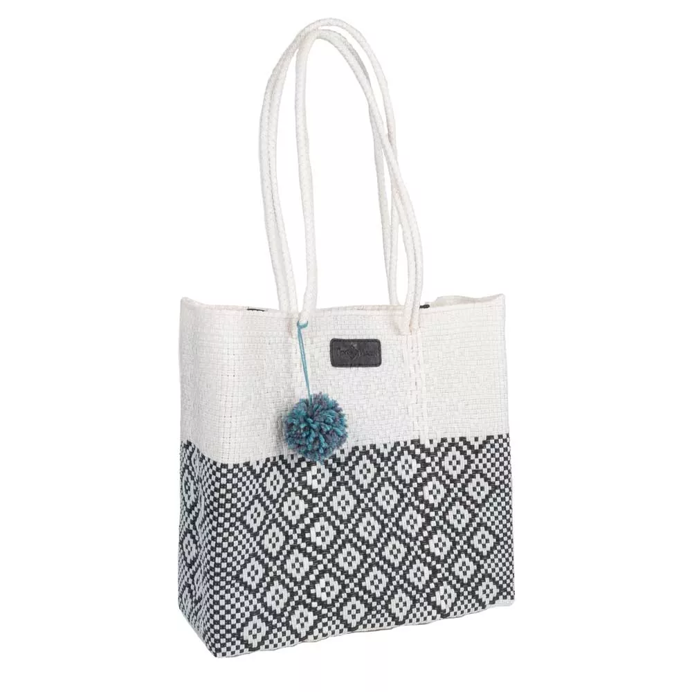 White Woven Tote