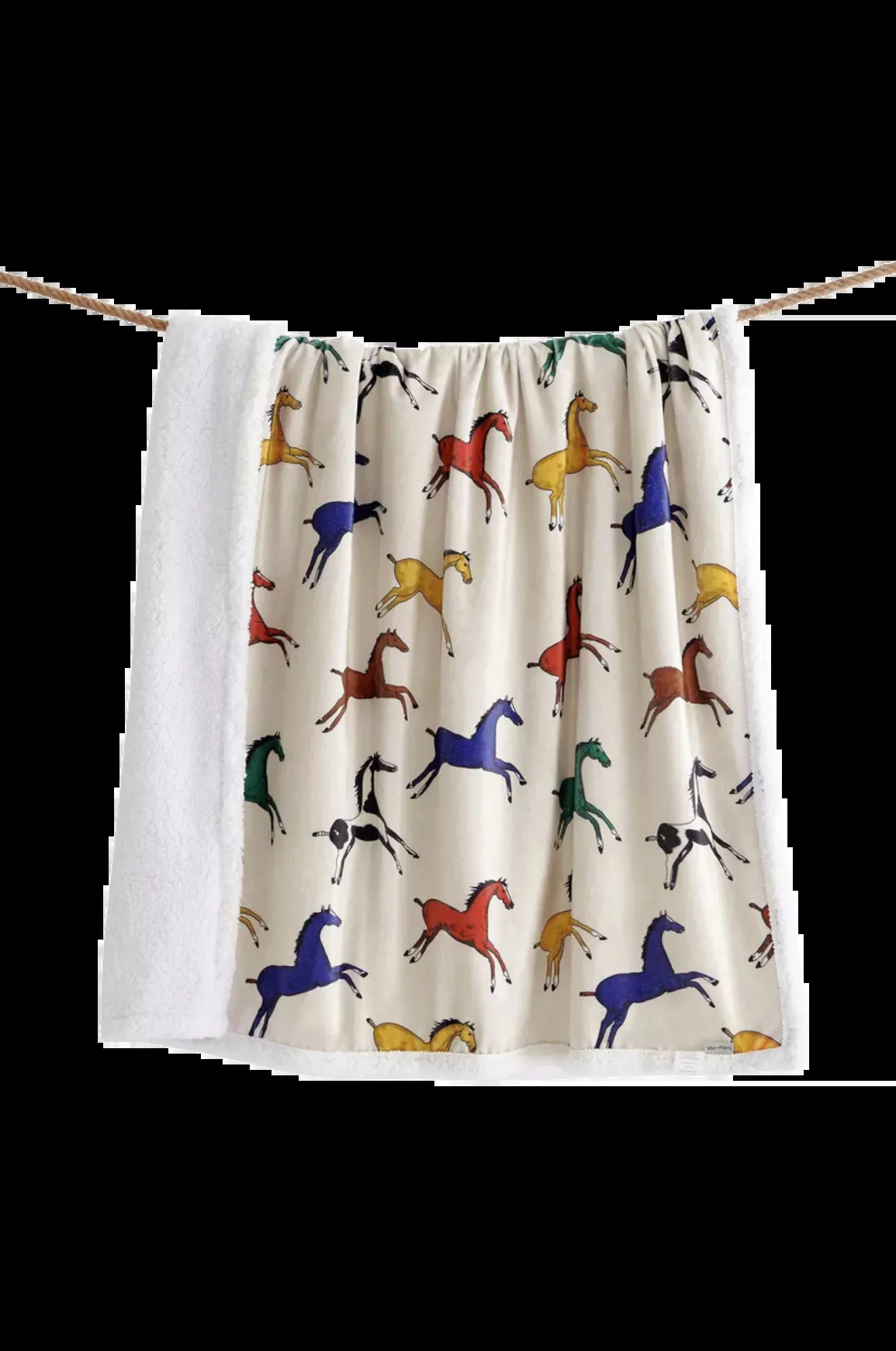 Wild Horses Campfire Sherpa Throw