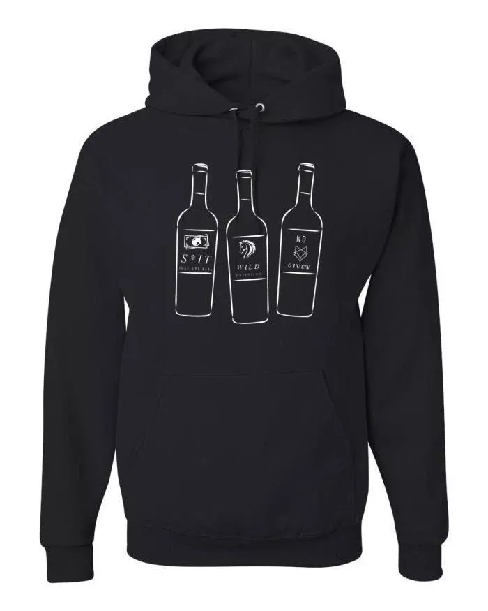 Wine Bottle Trio Sweatshirt A545
