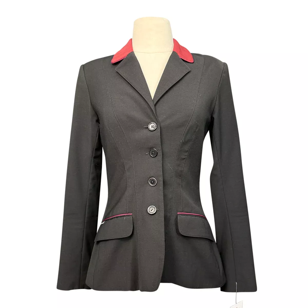 Winston Contrast Show Jacket in Black/Red - Women's 36T (4 Tall)