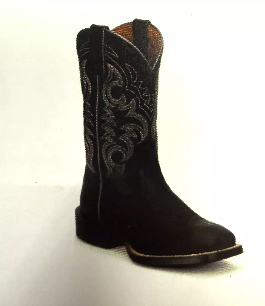 Women's Justin Della Black Water Buffalo Western Boot