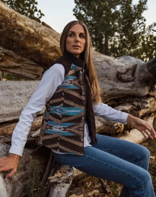 Women’s Outback Brown Aztec Maybelle Vest