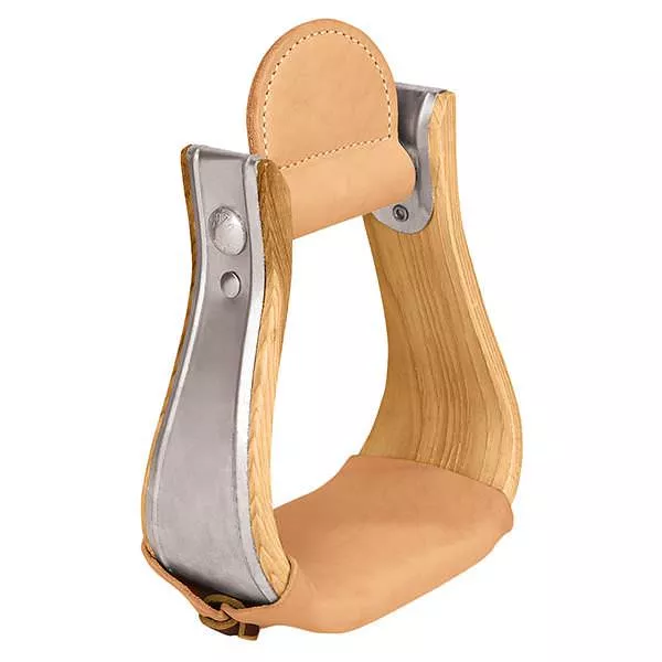 Wooden Stirrups with Leather Treads, Bell