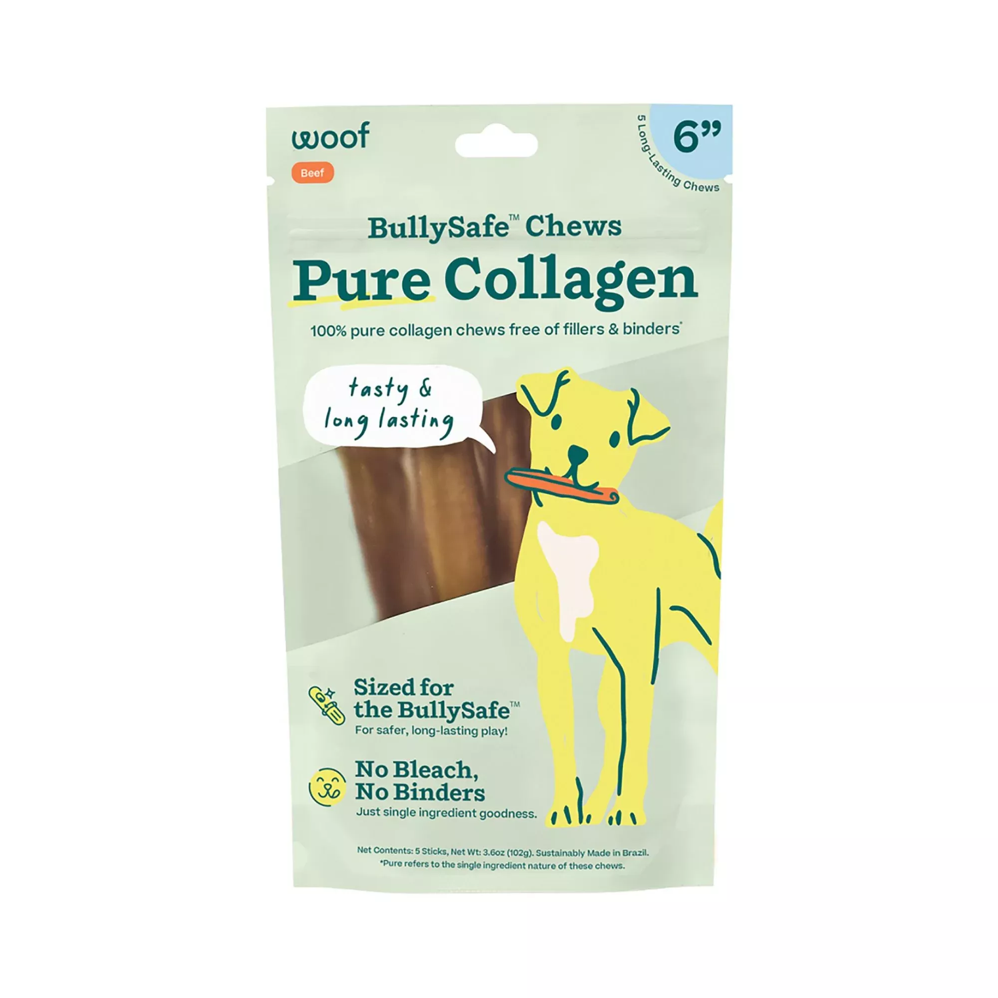 Woof Dog Bully Safe Collagen Dog Chews