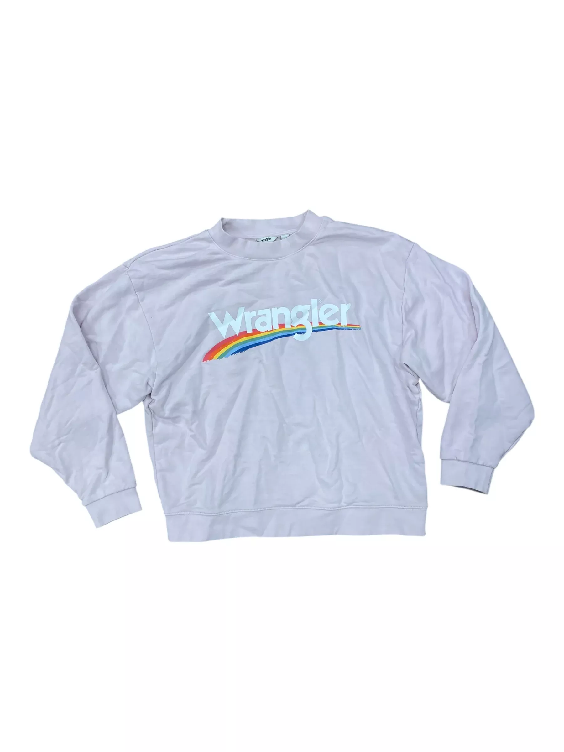 Wrangler Crewneck - Light Pink/Rainbow - M - USED
