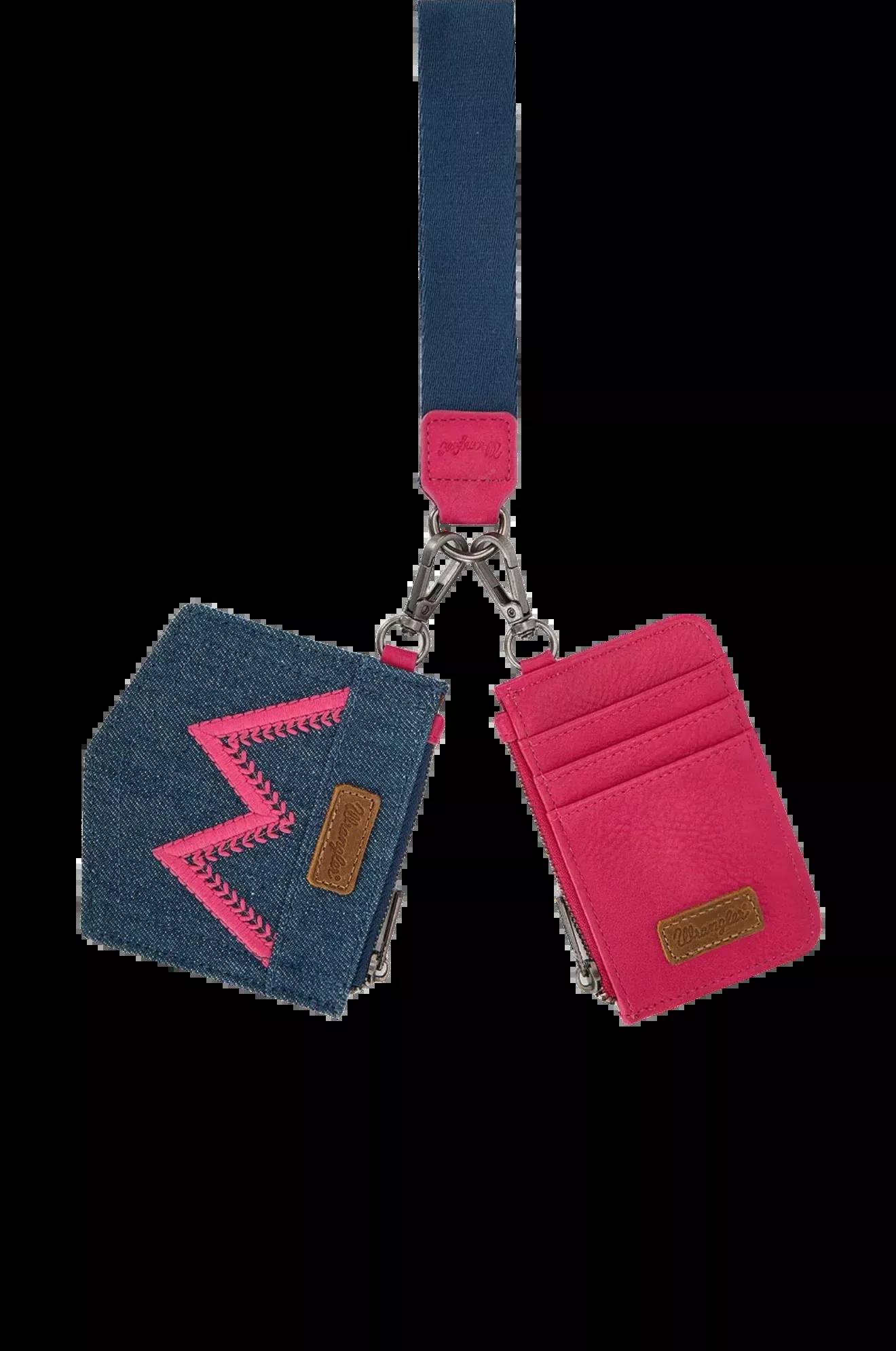 Wrangler Embroidered Dual Pouch Wristlet