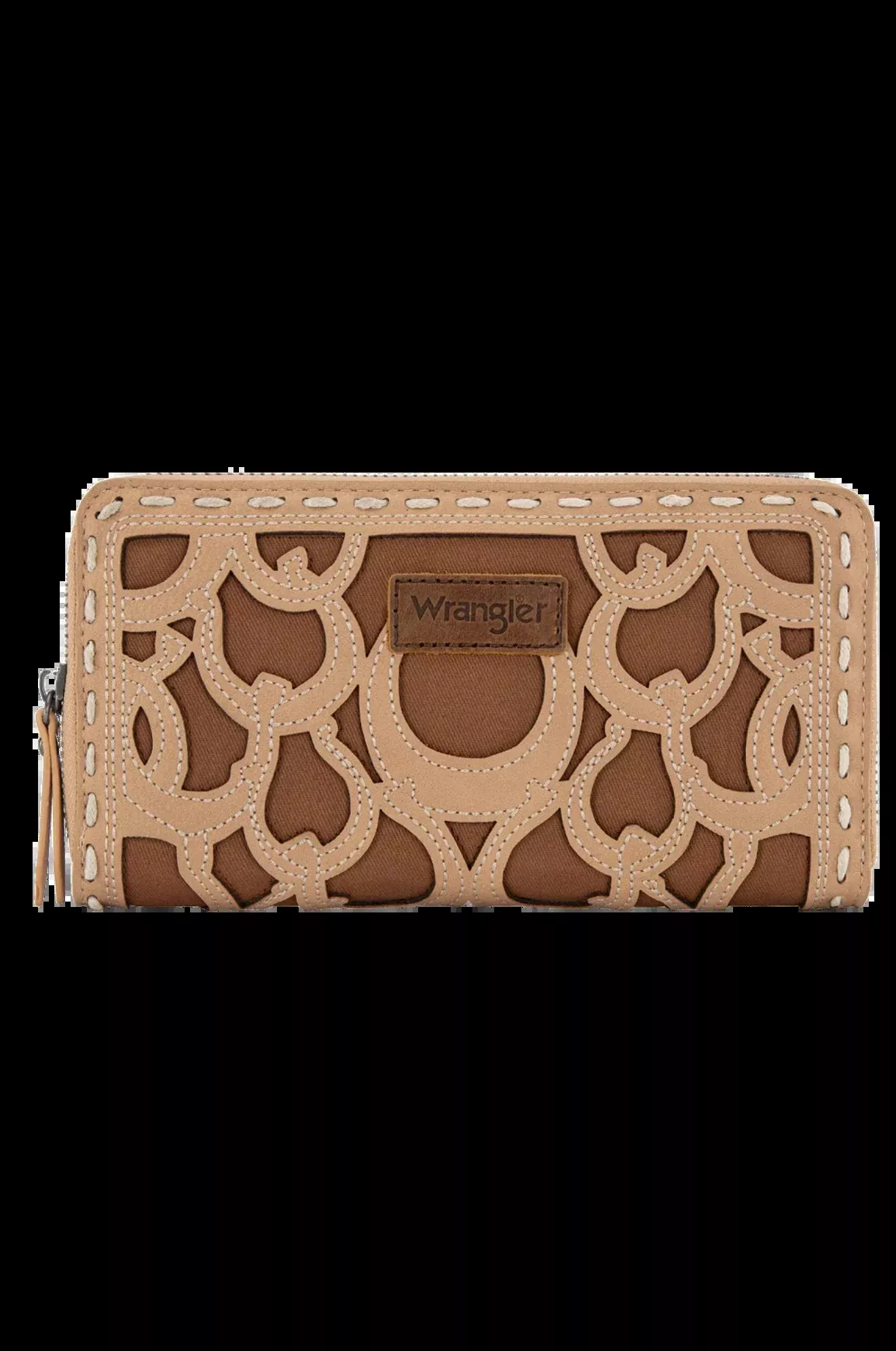 Wrangler Horseshoe Cutout Zip Around Wallet