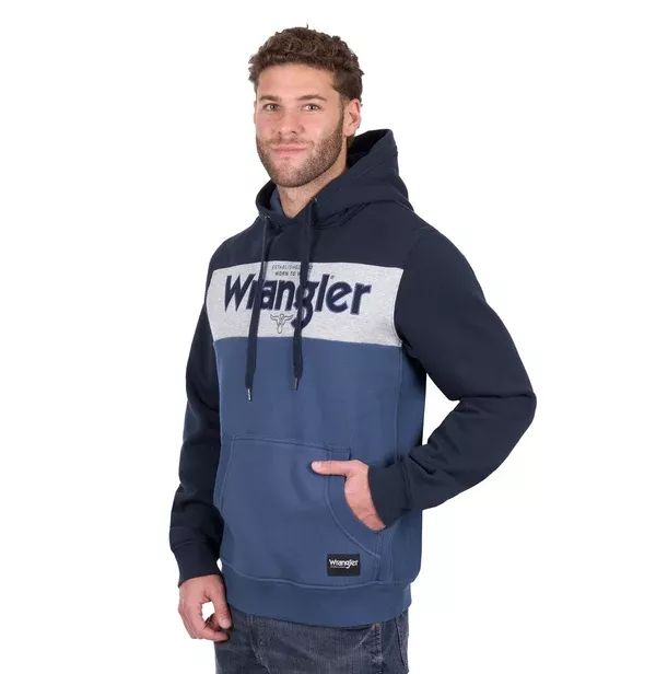 Wrangler Mens Hoodie | Clinton | Navy / Denim