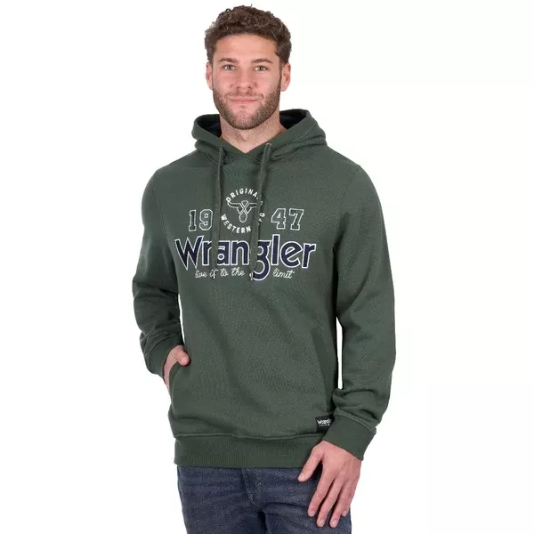 Wrangler Mens Hoodie | Glen | Cypress