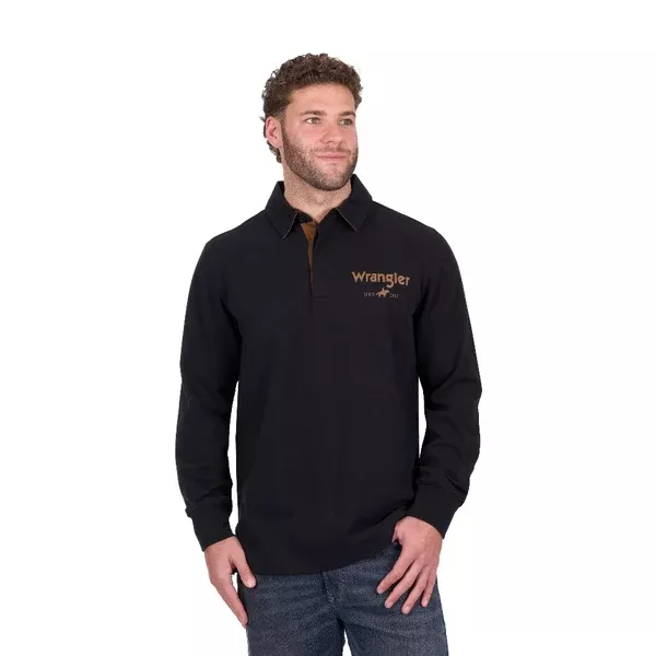 Wrangler Mens Rugby | Nash | Black