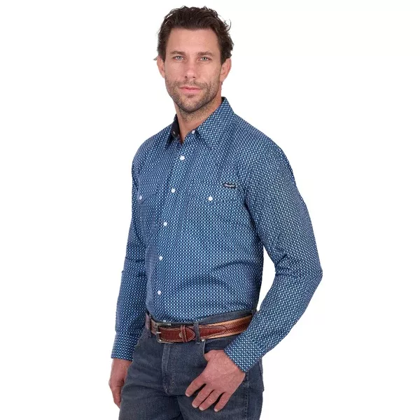 Wrangler Mens Shirt | Kyle | Navy / Blue