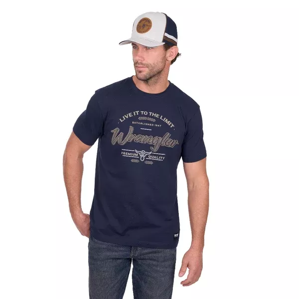 Wrangler Mens T-Shirt | Joel | Navy
