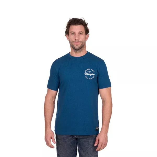 Wrangler Mens T-Shirt | Mario | Denim