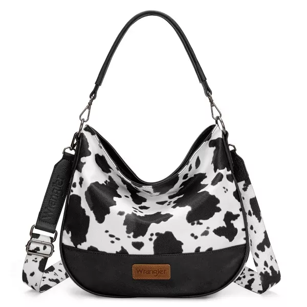 Wrangler Slouch Bag | Animal Print | Black