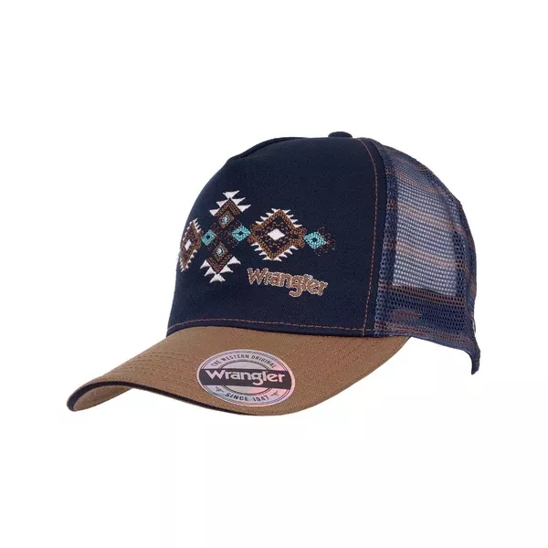 Wrangler Trucker Cap | Francis | Navy / Tan
