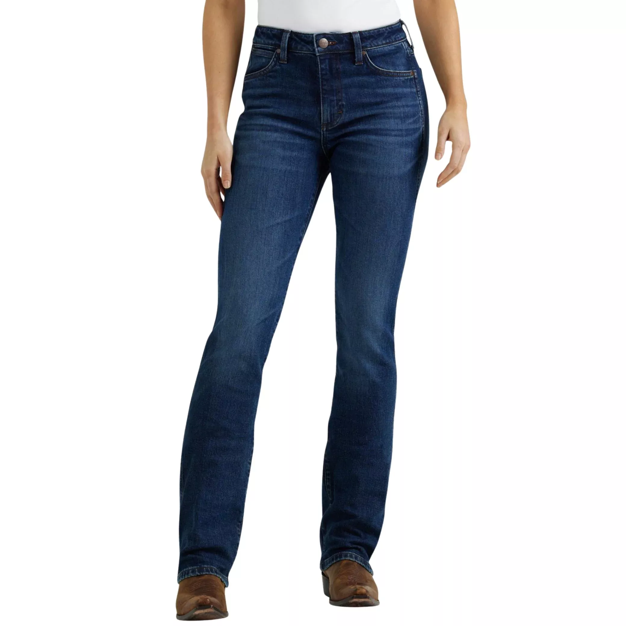 Wrangler Womens Bailey Retro High Rise Boot Cut Jeans