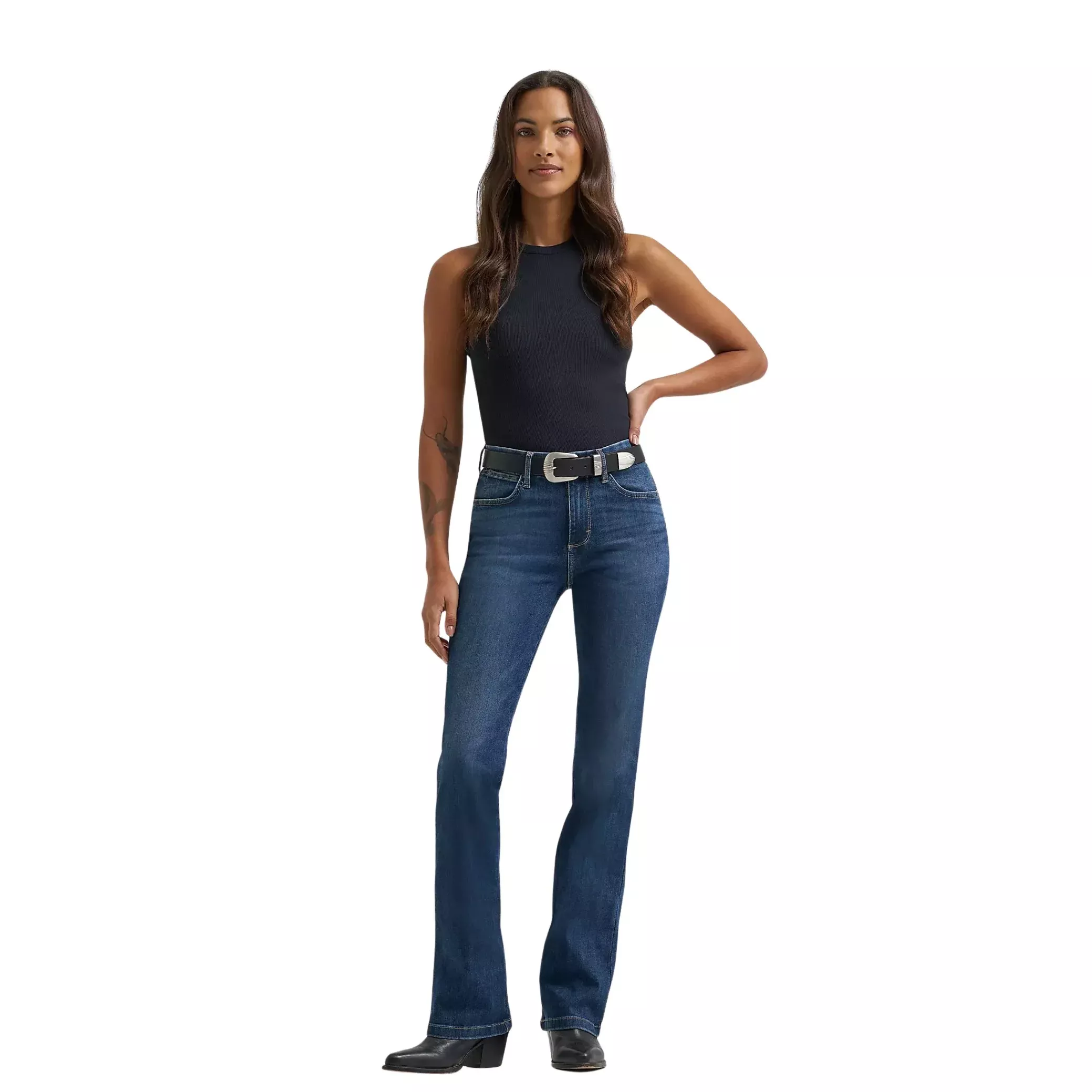 Wrangler Womens Bespoke high Rise Boot Cut Jeans