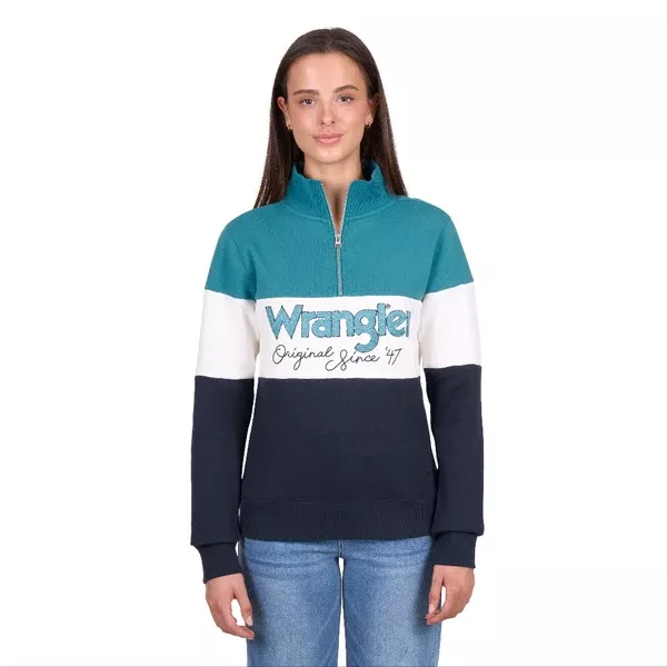 Wrangler Womens Pullover | Dana | Navy / Teal