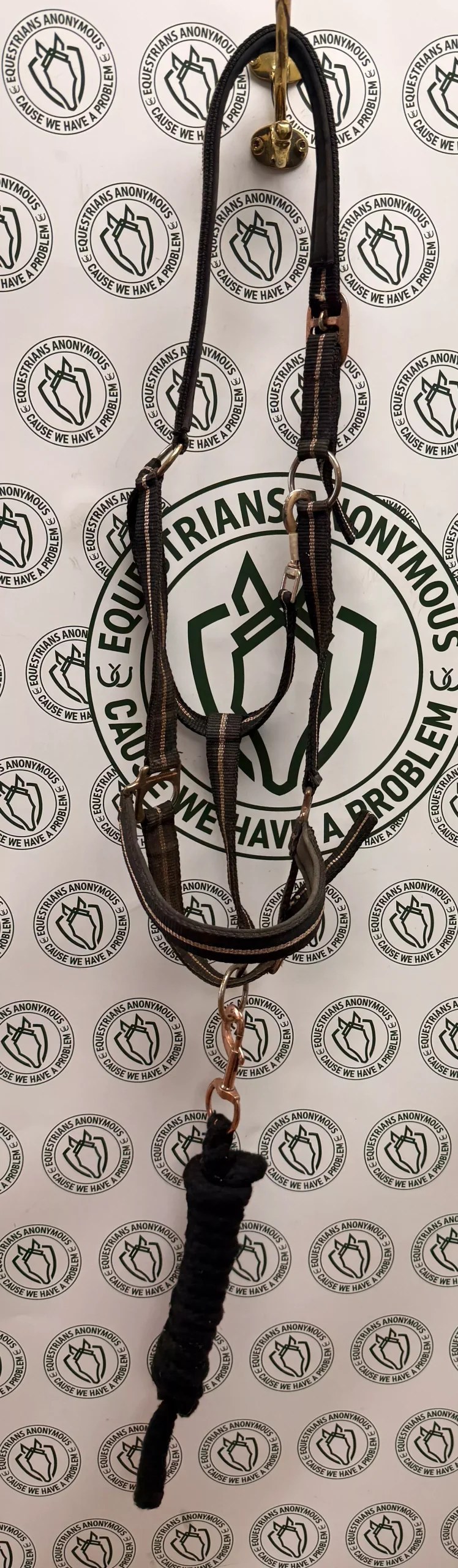 X full Rose gold Halter and Lead Nylon and cotton