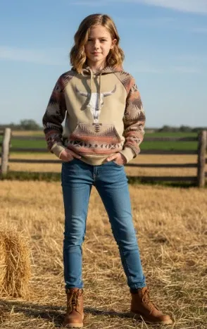 Y Trail Crest Aztec Skull Hoodie