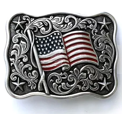 Youth Nocona American Flag Buckle