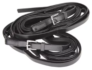 Zilco Plain 5 Loop Reins (5Mtr) - Black (ladder reins)