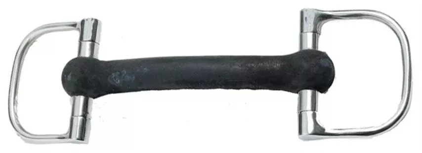 Zilco Rubber Mullen Mouth Rubber Dee Ring Snaffle